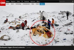 ネパール地震でも耐えたテント